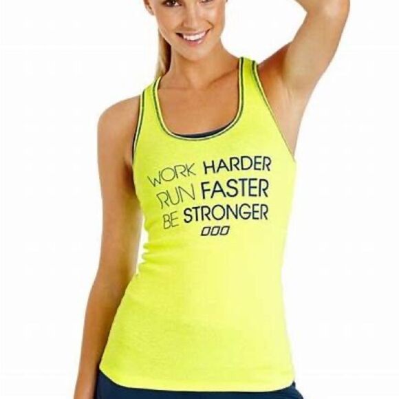Lorna Jane Active Women’s Neon Green Tank Top Medium‎ - Picture 1 of 9